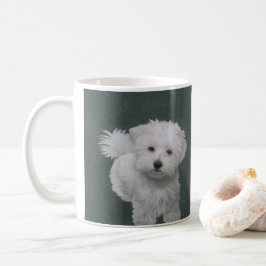 Taza De Café Retrato de mascota de perros blancos