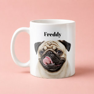 Taza De Café Retrato de Mascota Personalizado   Subir Foto + Co
