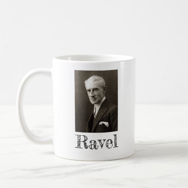 Taza De Café Retrato de Maurice Ravel (c. 1925) (Izquierda)