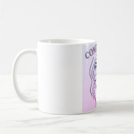Taza De Café Retrato de mujer con líneas artísticas elegantes –