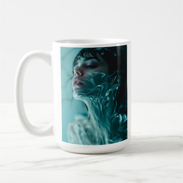 Taza De Café retrato de mujer de moda Fine Art (Izquierda)
