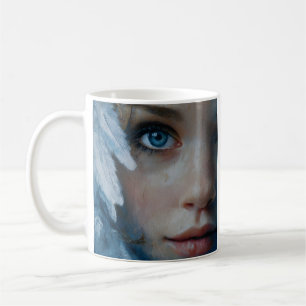 Taza De Café Retrato de Ojo Azul Artístico
