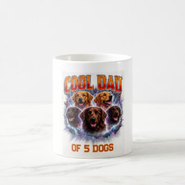 Taza De Café Retrato de Papá Perro Personalizado Número Diseño 