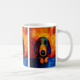 Taza De Café Retrato de perro Café de arte Mug