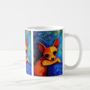 Taza De Café Retrato de perro Café de arte Mug