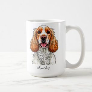 Taza De Café Retrato de perro Cocker Spaniel inglés