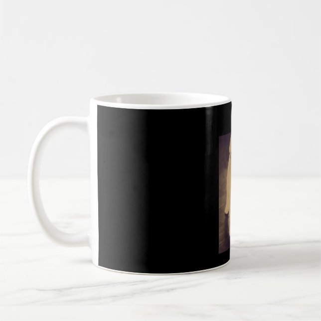 Taza De Café Retrato de perro de pug cuta (Izquierda)