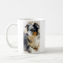 Taza De Café retrato de perro pastor australiano