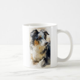 Taza De Café retrato de perro pastor australiano