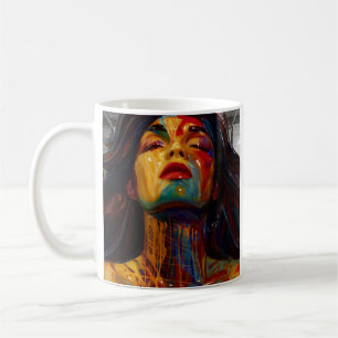 Taza De Café Retrato de potencia abstracta