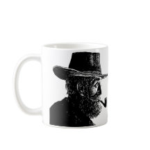 Retrato de punto y línea: sabio anciano fumando un