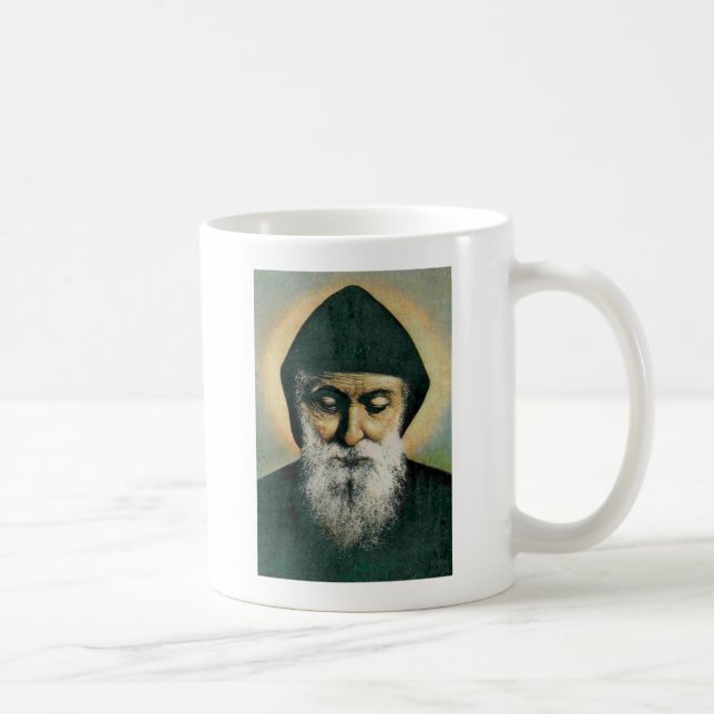 Taza De Café Retrato de Saint Charbel (Derecha)