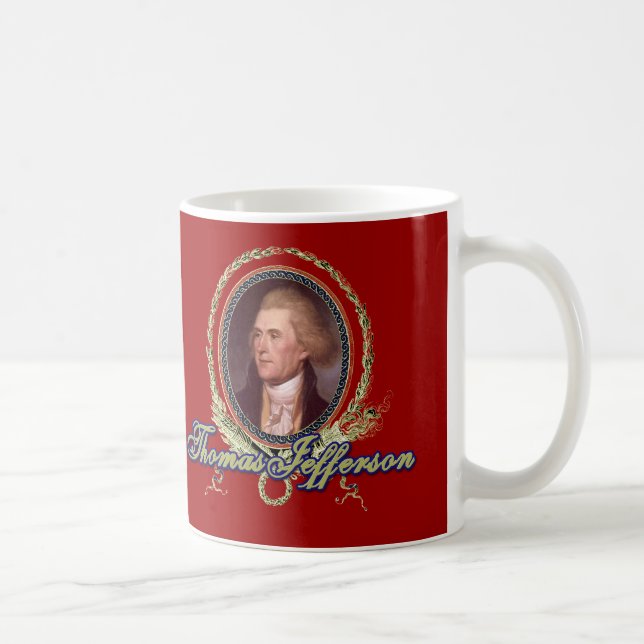 Taza De Café Retrato de Thomas Jefferson (Derecha)