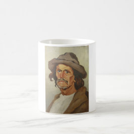 Taza De Café Retrato de un campesino (por Ipolit Strâmbu)