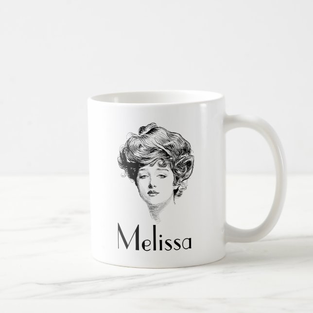 Taza De Café Retrato de un chica de Gibson, 1900 (Derecha)