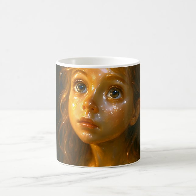 Taza De Café Retrato de un joven Chica (Centro)