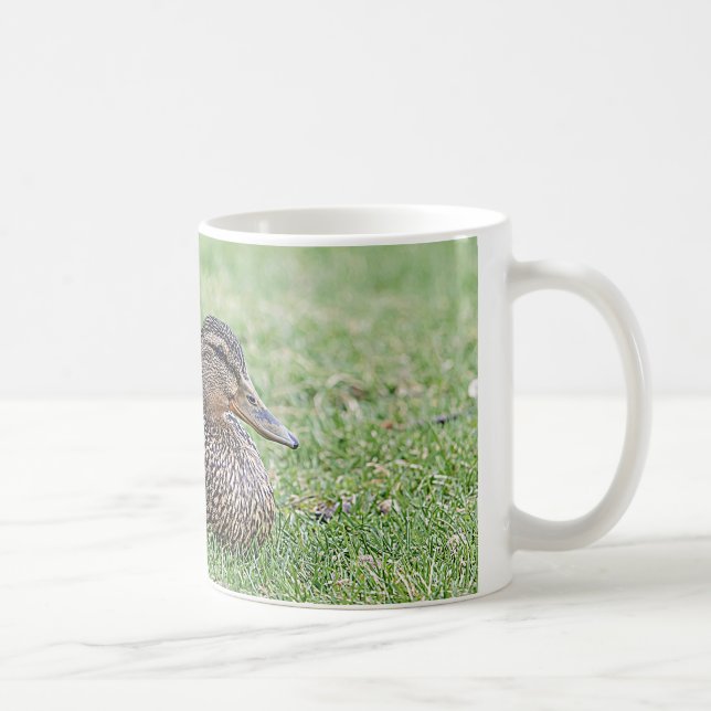 Taza De Café Retrato de un mallard femenino (Derecha)