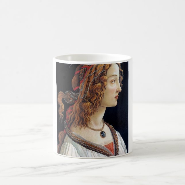 Taza De Café Retrato de una dama, Sandro Botticelli (Centro)