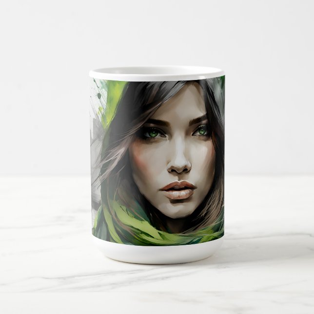 Taza De Café retrato de una mujer (Centro)