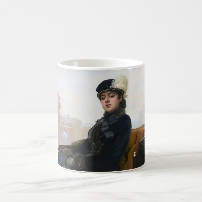 Taza De Café Retrato de una mujer desconocida, Ivan Kramskoi (Centro)