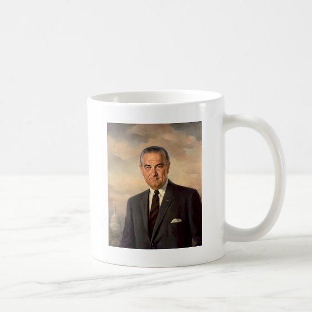 Taza De Café Retrato del funcionario de Lyndon Johnson (Derecha)