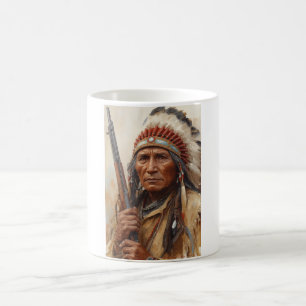 Taza De Café Retrato del jefe indio Geronimo guerrero