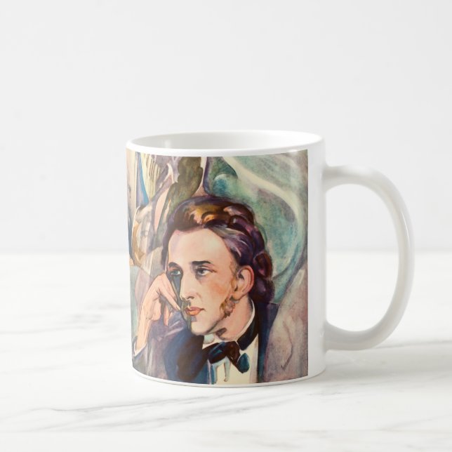 Taza De Café Retrato del músico del compositor de Federico (Derecha)