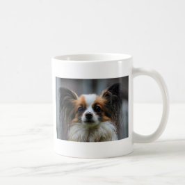 Taza De Café Retrato del perro Papillon de pura raza
