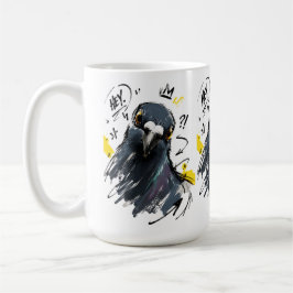 Taza De Café Retrato descarado de paloma – Ave dibujada a mano 