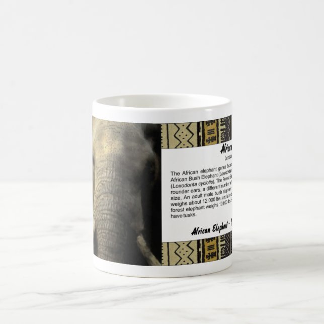 Taza De Café Retrato elefante (Centro)