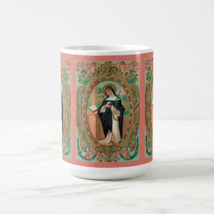 Taza De Café Retrato enmarcado de San Rosa de Lima (K 48)