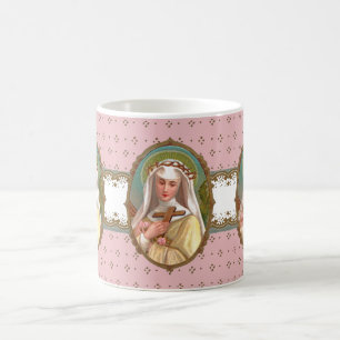 Taza De Café Retrato enmarcado de Sta. Rosa de Lima (M 024b)