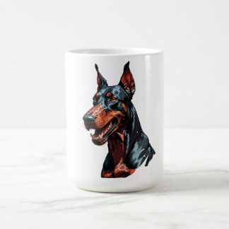 Taza De Café Retrato fiero de Doberman Perro agresivo regalo