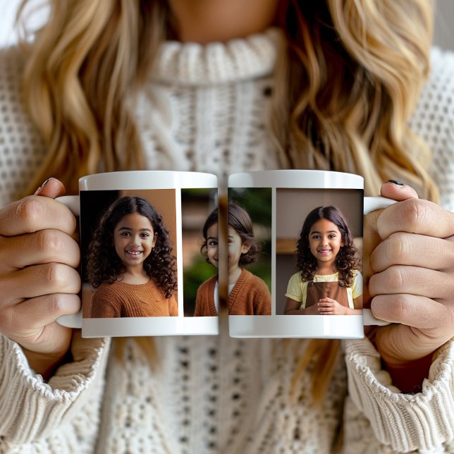Taza De Café Retrato fotográfico de 3 escuelas (3-photo mug)