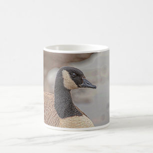 Taza De Café Retrato ganso canadiense