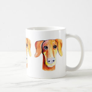 Taza De Café Retrato lindo de la acuarela del perro