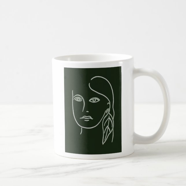 Taza De Café Retrato malaquita (Derecha)