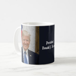 Taza De Café Retrato oficial del presidente Donald Trump 2017
