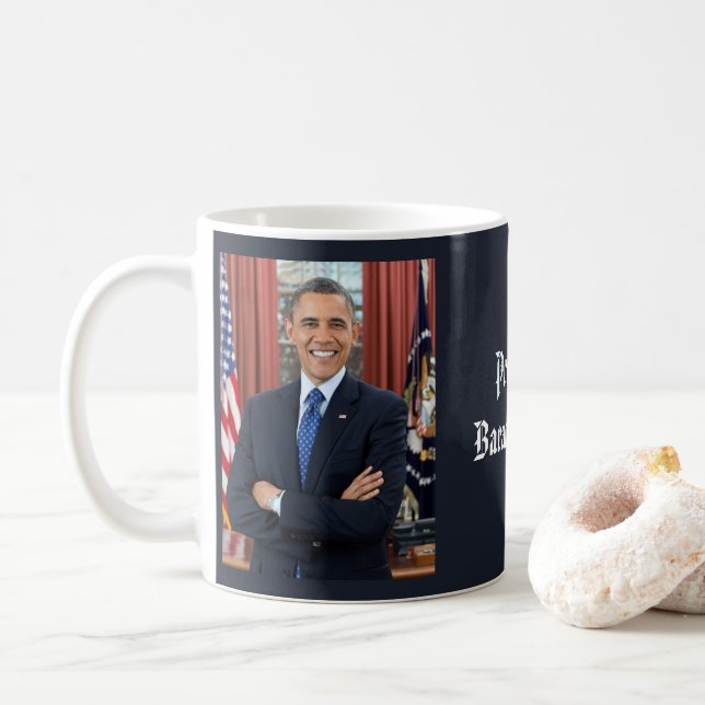 Taza De Café Retrato oficial del segundo mandato del presidente (Con donut)