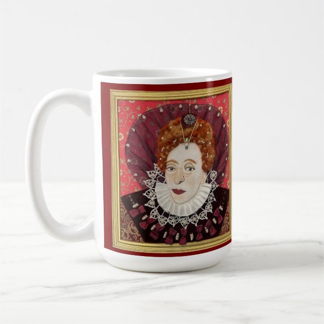 Taza De Café Retrato original de Isabel 1ª. (Izquierda)