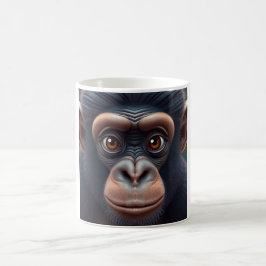 Taza De Café Retrato satírico de Chimpanzee Anime