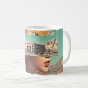 Taza De Café Retrato surrealista con paisaje arquitectónico
