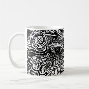 Taza De Café Retrato Trippy