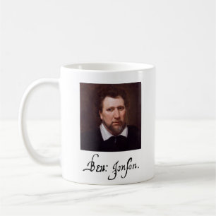 Taza De Café Retrato y firma de Ben Jonson Coffee Mug