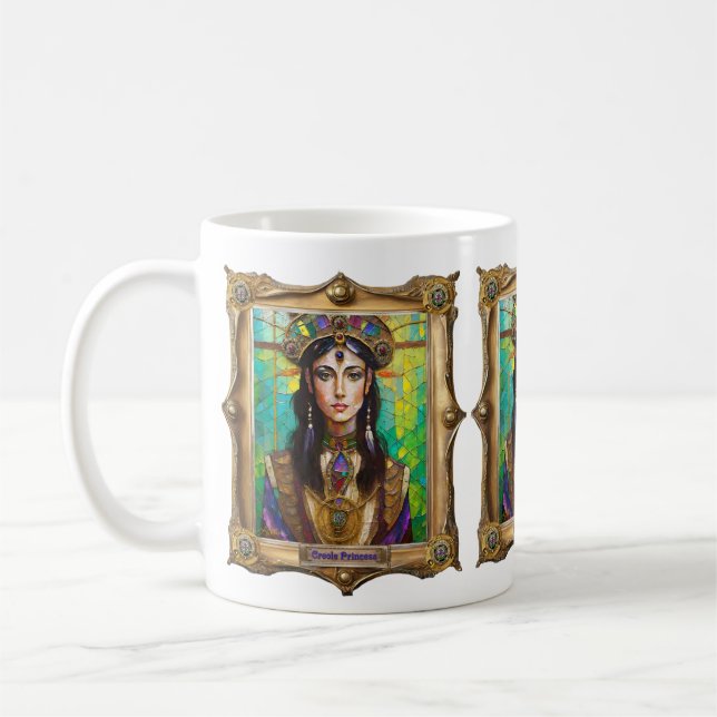 Taza De Café Retratos reales del Mardi Gras - La Princesa Creol (Izquierda)