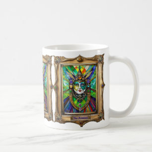 Taza De Café Retratos reales del Mardi Gras - La sacerdotisa