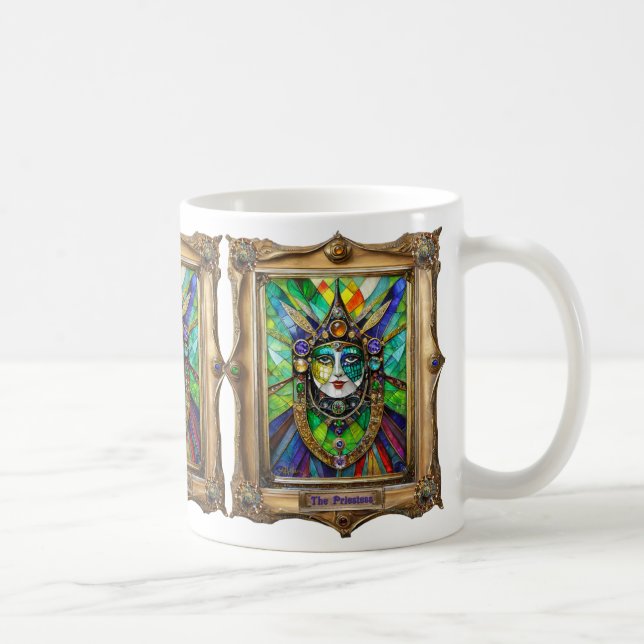 Taza De Café Retratos reales del Mardi Gras - La sacerdotisa (Derecha)