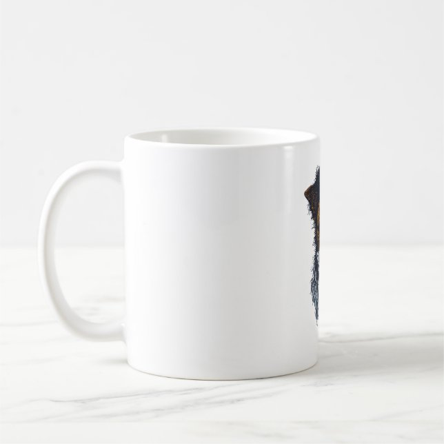 Taza De Café Retratos Sofisticados de Perritos Arte de Cabeza d (Izquierda)