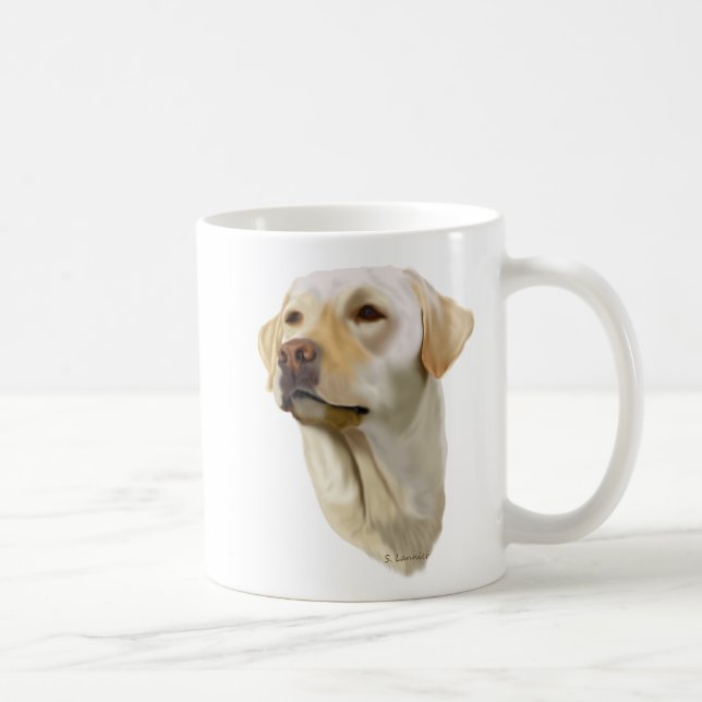 Taza De Café Retriever Labrador Amarillo (Derecha)