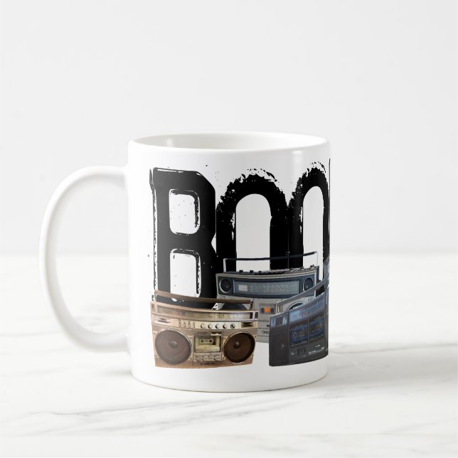 Taza De Café Retro 1980 Ochenta Boombox Ghetto Blaster 80 (Izquierda)